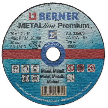 Disco corte metales METALline Premium Ø 76 x 1,2 x 10 mm