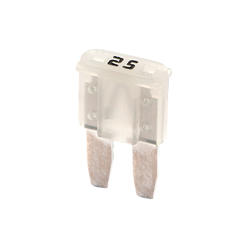 Flachstecksicherung Micro II 25 Ampere transparent