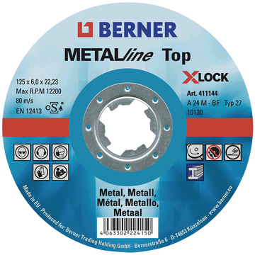 Disc de degroşat METALline Top X-LOCK ? 125 mm
