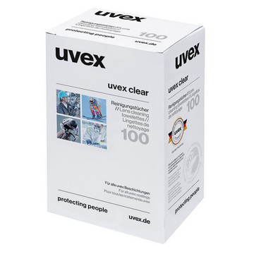 Rengjøringsservietter Uvex Clear for briller 100stk