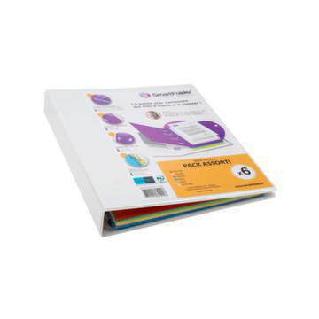 Ringbuch-Set, 1 Ringbuch, 6 Mappen, DIN A4, Karton, farblich sortiert