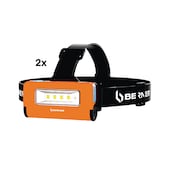 2er-Pack LED-Stirnleuchte 2-in-1