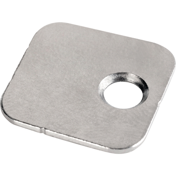 Plaque carrée pour  push latch magnétique, Nickelé, Acier