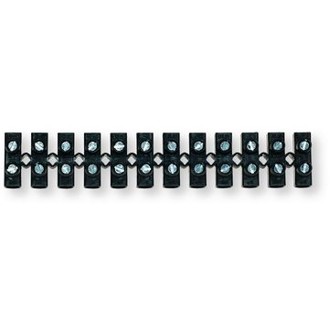 Boîte de 10 barrettes dominos noirs 6 mm², 25A, tenue de fil 850°C