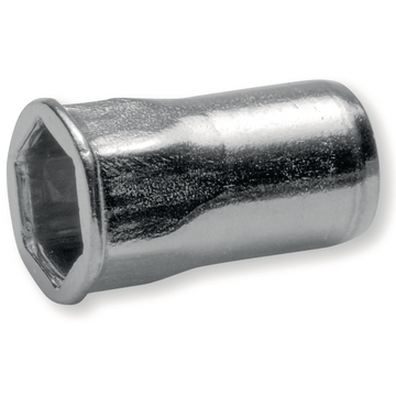 Sechskant-Blindnietmutter kleiner Senkkopf M4 (0,5-2 mm) Stahl verzinkt