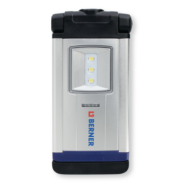 Berner Pocket DeLUX Bright LED Werkstattlampe mit USB Ladekabel 12V+230V 