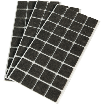 Patins en feutre adhésifs , carrés, 20 x 20 mm, 150 ut.