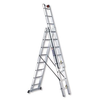 Kombinovaný hliníkový rebrík 3 x 8 Top,  2,30 - 5,75 m