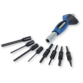 Pin punch with 8 interchangeable blades