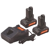 Kit de démarrage accus 12 V 2x6,0 Ah dans inlet BERA CLIC+