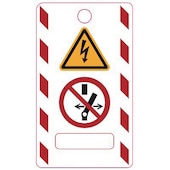 Etiqueta de bloqueo de riesgo eléctrico, 10 unidades
