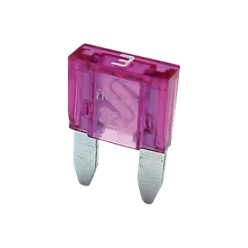Fusible de enchufe mini, lila, 3 A, en caja de plástico transp.