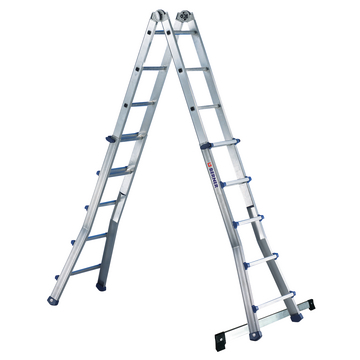 Telescopic sliding ladder 4x4 with stabilizer included