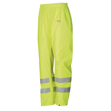Pantaloni de protecţie ploaie şi avertizare, galben fluorescent, măr. S