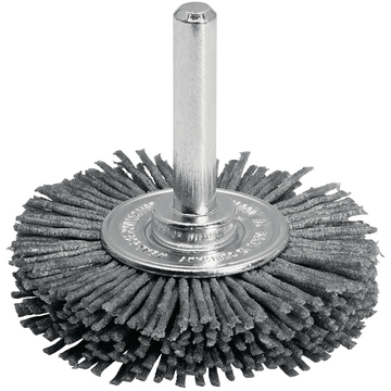 Brush wheel with 6 mm shank nylon