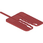 Cuñas de compesación, 60x30x3mm, rojo