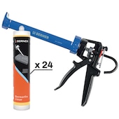 Kit 24 colles Bernerfix clear 290 ml + pistolet