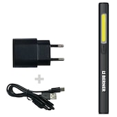Set lanternă Pen Light Slim + cablu micro USB tip-C + încărcător 230 V
