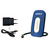 Conjunto lanterna Flex Pocket Light LED 2 em 1 + cabo + carregador 230V
