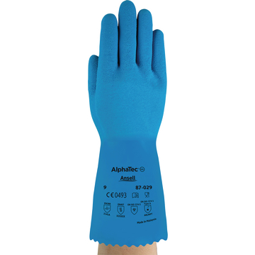 M Blaue Latexhandschuhe Einweg von CMT® gepudert Einweghandschuhe Latex 100er Box nach EN455/EN388/EN420 und EN374 