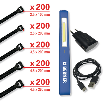 Pack stylo lampe LED + 1 000 colliers