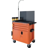 Carro de taller Evolution para E-movilidad, color naranja