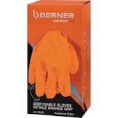 Jednorázové nitrilové rukavice GRIP Premium, oranžové vel. XL