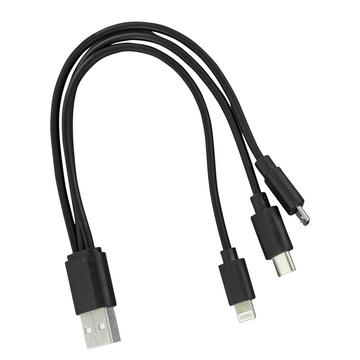 Nabíjací kábel na telefóny, USB-A : 3v1
