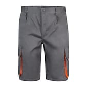 Pantalón corto, color gris/naranja, talla S