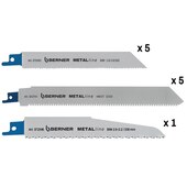 Jeu de lames de scie sabre pour plombiers