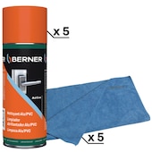 Pack 5 nettoyants alu + microfibres