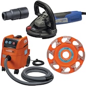 Pack ponçeuse + aspirateur + adaptateur + disque