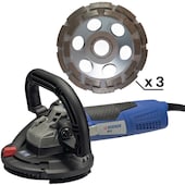 Pack ponceuse + 3 disques béton