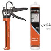 Pack mastic gris + pistolet