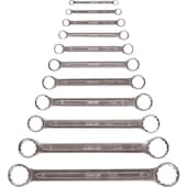 Double-ended ring spanner set 102 straight, 11 pieces