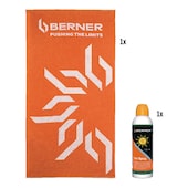 Strandtuch und Sonnenspray LSF50