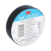 Elektrotape 3M 165 15x10m Sort PVC