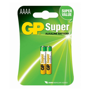 Batteri AAAA LR61, GP Super Alkaline 2pk