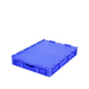 Euronorm-Stapelbehälter,HxLxB 138x800x600mm,36l,PP,blau,Wände geschlossen