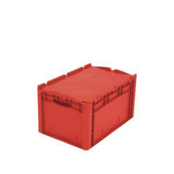 Euronorm-Stapelbehälter,HxLxB 320x600x400mm,63l,PP,rot,Wände geschlossen