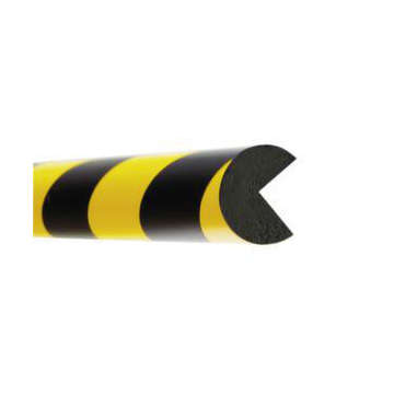 Eckenschutz, Kreis, LxØ 1000x40mm, PU, gelb/schwarz, selbstklebend