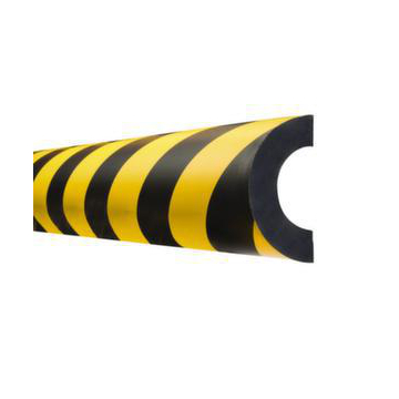 Rohrschutz, Bogen, LxØ 1000x50-70mm, PU, gelb/schwarz, selbstklebend