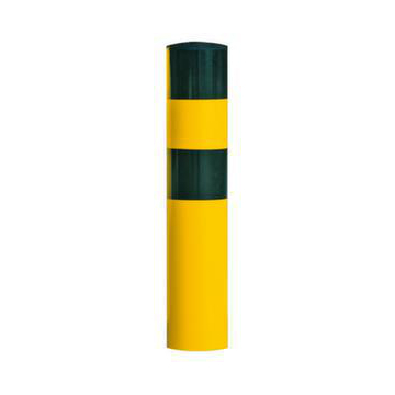 Rammschutzpoller, f. außen, HxØ 1200x273mm, Stahl, gelb/schwarz