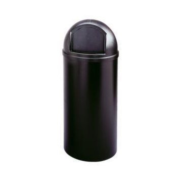 Abfallbehälter, feuerhemmend, 80l, HxØ 1070x455mm, Korpus PE schwarz
