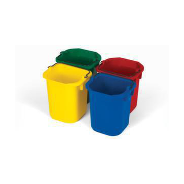 Eimer, f. Reinigungswagen, Kunststoff, rot, gelb, blau, grün