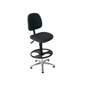 Arbeitsdrehstuhl,Sitz Stoff schwarz,Sitz HxBxT 590-840x470x450mm,Fußring