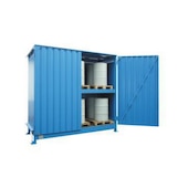 Gefahrstoff-Regalcontainer, max. 20x200l Fass, stehend