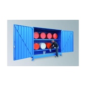 Gefahrstoff-Regalcontainer, max. 8x200l Fass, liegend