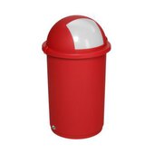 Wertstoffsammler, 1x50l, HxØ 760x410mm, Korpus Kunststoff rot