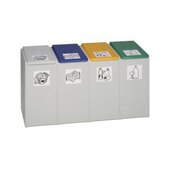 Wertstoff-Sammelbox, 4x40l, HxBxT 570x1010x405mm